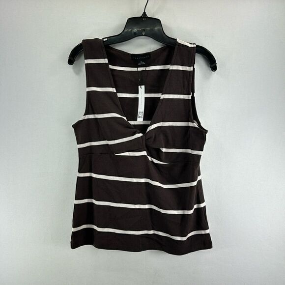 Sanctuary Twist-Front Tank Top Brown/White- Size XL- NWT - Picture 1 of 6